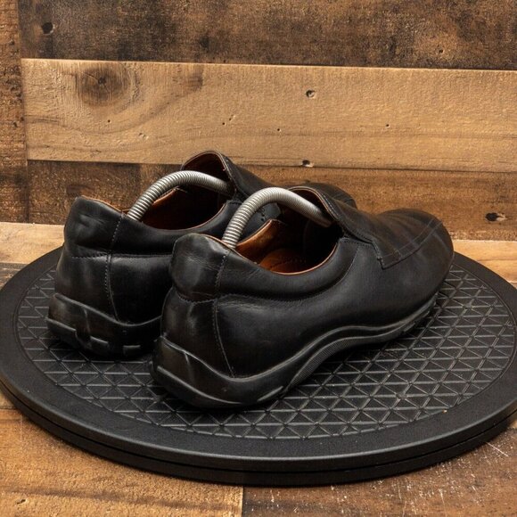 ALLEN EDMONDS GOMMUS MENS CASUAL SHOES BLACK LEATHER SLIP ON LOAFERS SIZE 9.5B - Picture 8 of 9